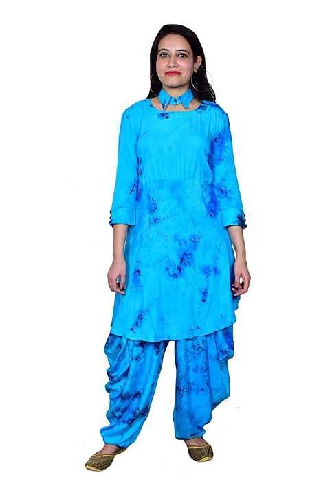 Maravillesa Estionished blue collar neck with dhoti uploaded by Radhe krishna clothing on 12/4/2020