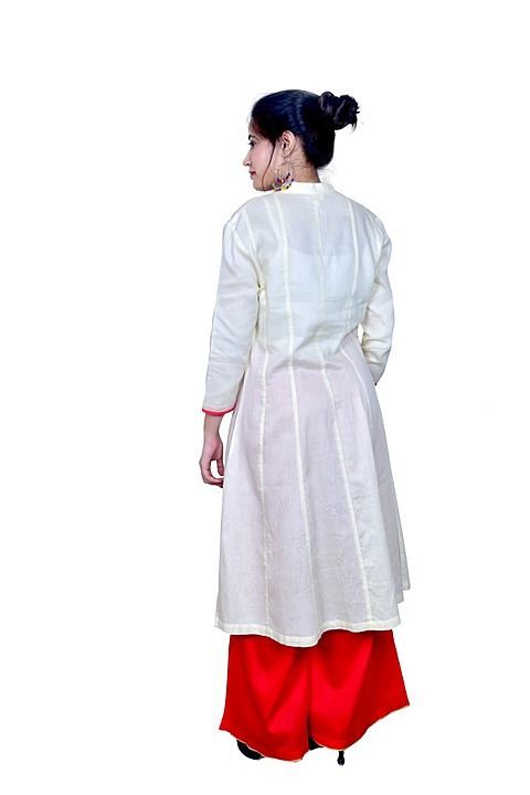 Maravillesa front slit kalidaar kurti with flared plazo uploaded by Radhe krishna clothing on 12/4/2020