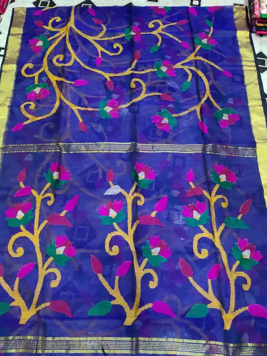 Moslin Hand woark Saree uploaded by business on 8/29/2022