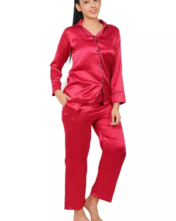 Maroon colour Satin nightwear for women  uploaded by Goope International on 8/29/2022