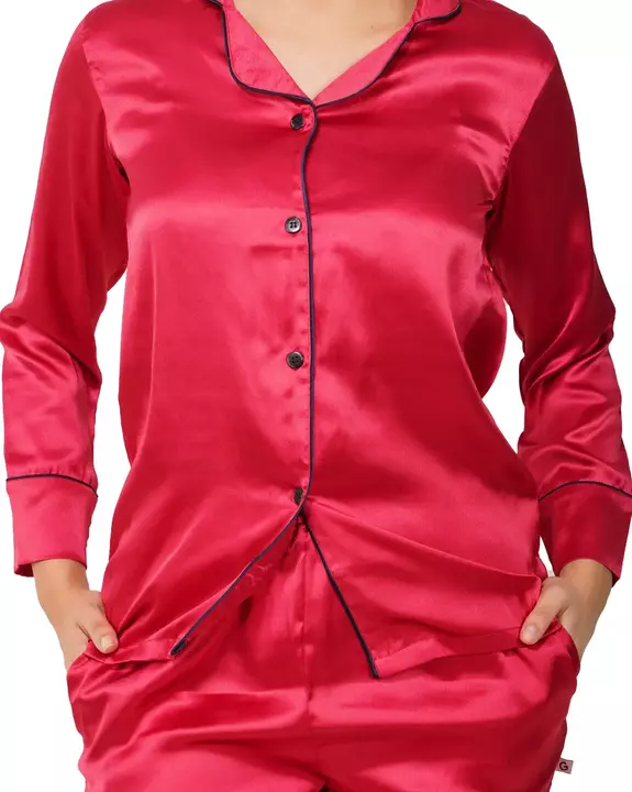 Maroon colour Satin nightwear for women  uploaded by Goope International on 8/29/2022