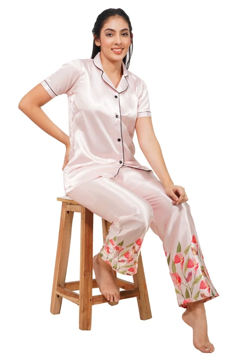 Floral printed Satin nightwear for women  uploaded by business on 8/29/2022