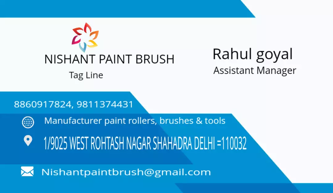Visiting card store images of NISHANT PAINT BRUSH