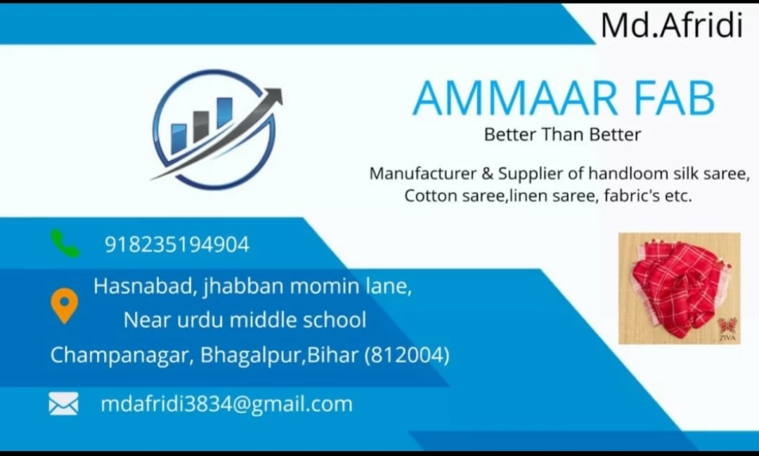 Visiting card store images of Ammar fab
