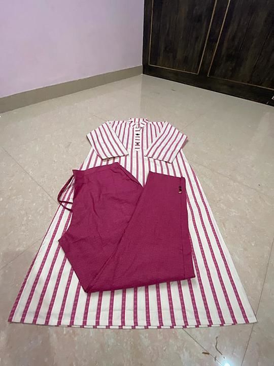 Khadi cotton kurta pant sets  uploaded by Jaipur cotton kurtas&more on 12/4/2020