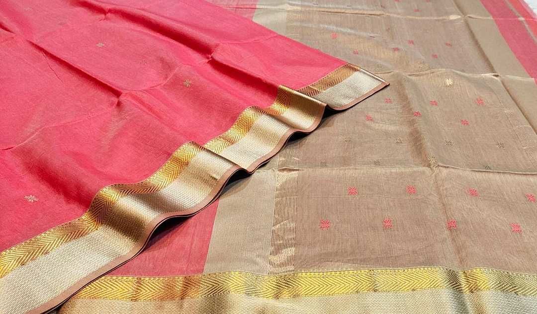 Maheshwari silk by cotton saree uploaded by business on 12/4/2020