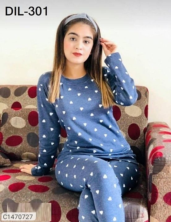 Women cotton printed night suits uploaded by business on 12/4/2020