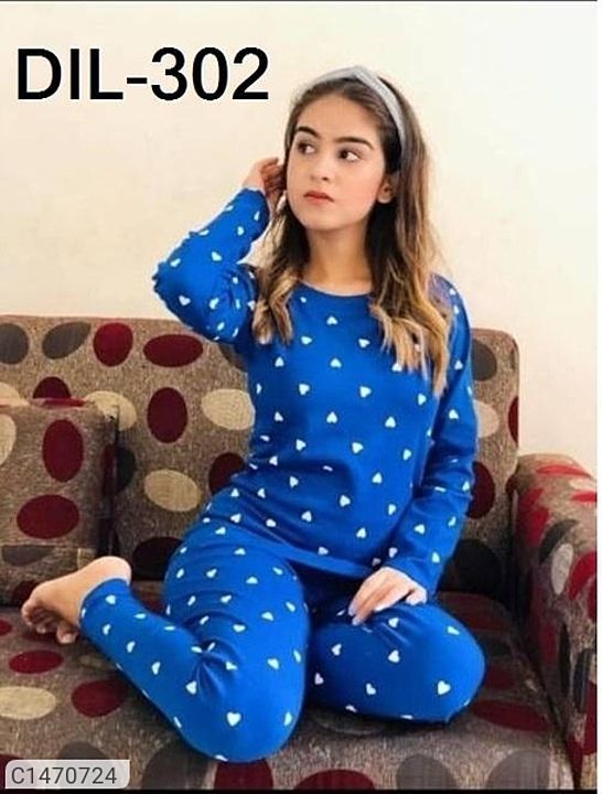 Women cotton printed night suits uploaded by business on 12/4/2020