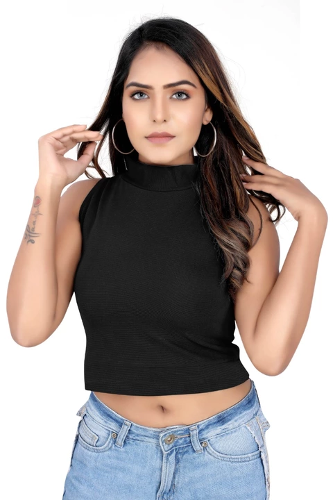 High neck crop top uploaded by business on 8/30/2022