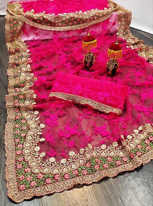 Post image Soft fabric Pulse Saree with hand work