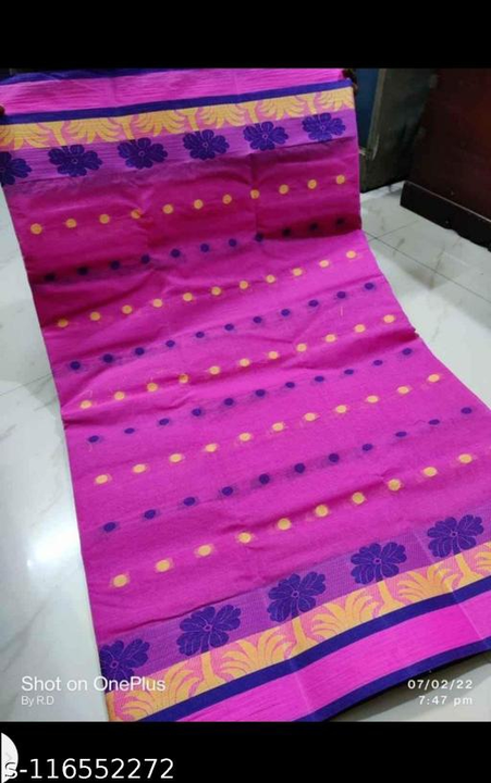 PURE TANT COTTON SAREE Cotton Silk
Blouse uploaded by business on 8/30/2022