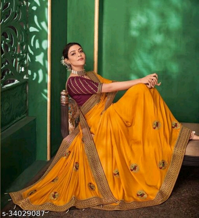 Bollywood Stayl vichitra silk saree  uploaded by Namienterprise on 8/30/2022