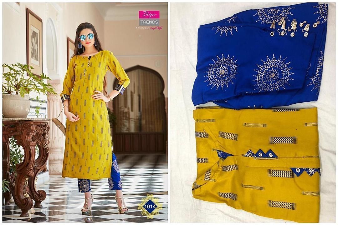 FANCY KURTI WITH  PLAZO Pair uploaded by business on 12/5/2020
