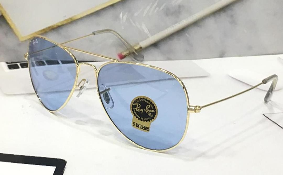 Ray ban- 3026 Blue Candy Lens to Gold Metal Frame Branded Sunglasses uploaded by business on 12/5/2020