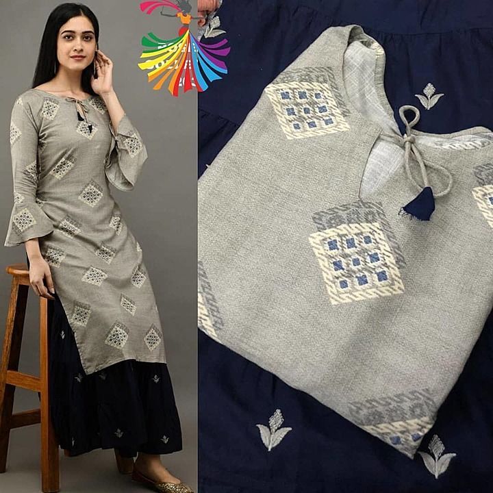Kurti with plazzo uploaded by business on 12/6/2020