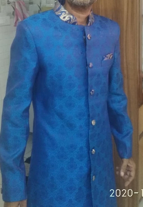 Very unique royal blue colored indowestern shervani for men  uploaded by My customised design products on 9/1/2022