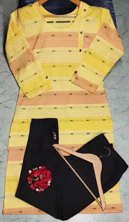 Khadi Cotton Kurti Pent Set uploaded by business on 9/1/2022