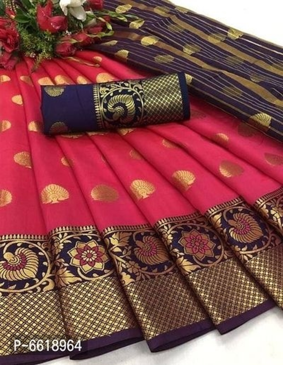 Litchi Silk Woven Design Banarasi Sarees with Blouse piece uploaded by business on 9/1/2022
