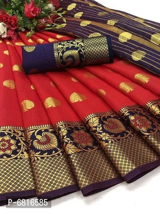 Litchi Silk Woven Design Banarasi Sarees with Blouse piece uploaded by BigChoice  on 9/1/2022