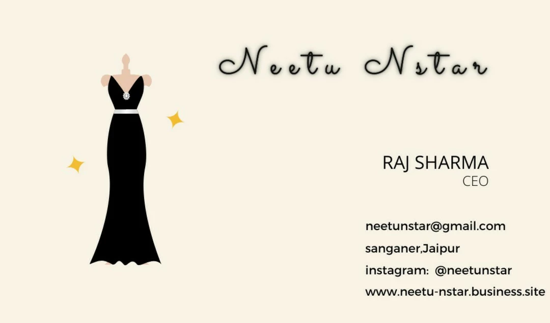 Visiting card store images of NEETU NSTAR