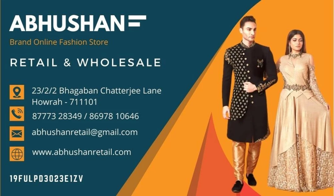 Visiting card store images of ABHUSHAN RETAIL 