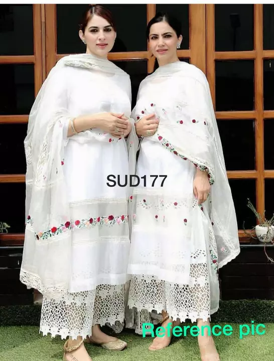 White dress  uploaded by Women kurti set or plazo on 9/2/2022
