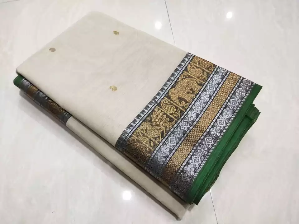 Post image RR - Pure Cotton Saree
🌻100 count with running blouse
🌲Saree length 6.20 mtrs
🌳Fancy full body butta work design
🌴Saree price 1120 Free shipping ✈️
🌻 *Bulk order discount available* 
🌿Single and multiple available
☘️Ready stock😃
📸Due to digital photography color maybe vary slightly