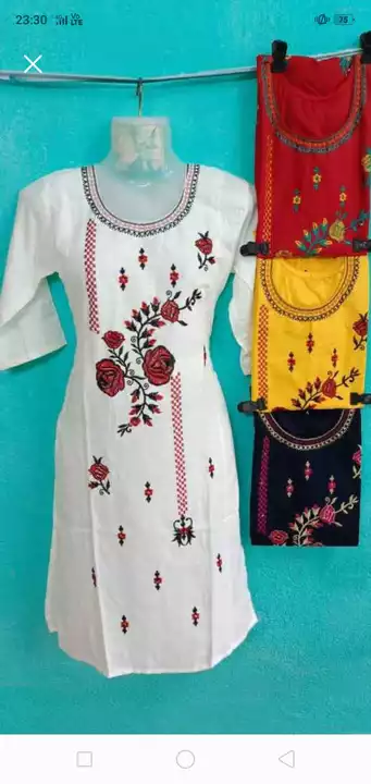 Post image Super stylish embroidery kurti beautiful color cheap rate