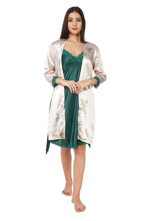 Satin Robe & Nighty Set for women  uploaded by business on 9/2/2022