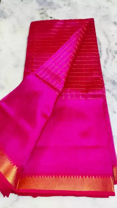 Handloom pure jari check small border sarees uploaded by business on 9/2/2022