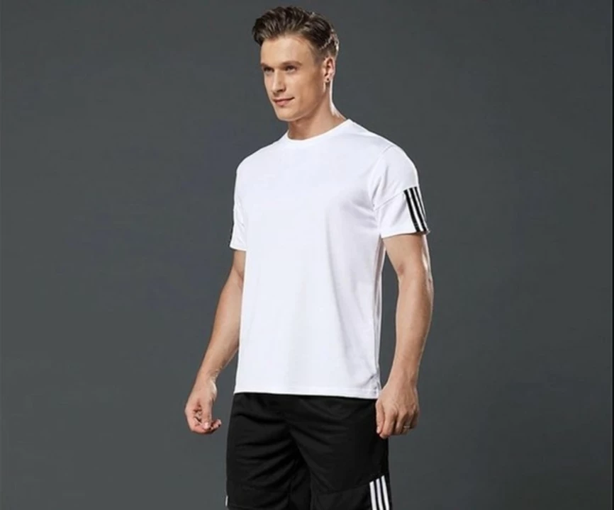 *Tom Scott PolyKnit Solid Active T-Shirt with Short* *Price 490* *Free Shipping Free Delivery* *D uploaded by SN creations on 9/2/2022