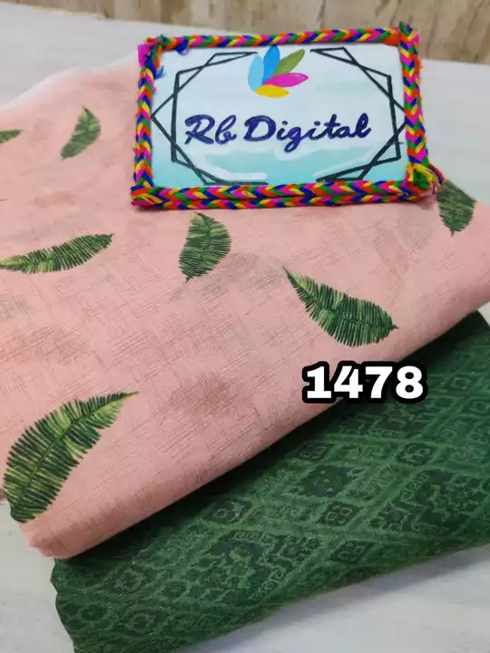 Post image *💯% SHUDH CAMBRIC COTTON ✅*😁😊*RB-Digital*Your Favourite Brand 🥰Launches latest Exclusive Pure Cambric Cotton Prints ⚜️⚜️⚜️⚜️✨ Top - Pure CAMBRIK cotton beautiful printed top (2.5)✨ Bottom - Pure CAMBRIK cotton printed bottom (2.5)
*NOW ON SALE* 
👉🏼👉🏼 ~*Previous Rate - 725/- Shipping extra*~
Now - *Rs. 1000/- k 2 suits shipping bhi free* 😀😍🤑🤑
✨ Excellent quality... Fabric Full Guranteed😉⚜️ Very Beautiful Prints for our Beautiful Clients 😀❤️