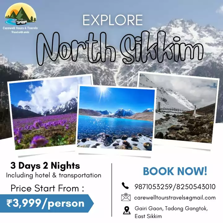 Explore the beauty of North Sikkim with us.. uploaded by Carewell Tours & Travels on 9/3/2022