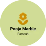 Business logo of Pooja marble