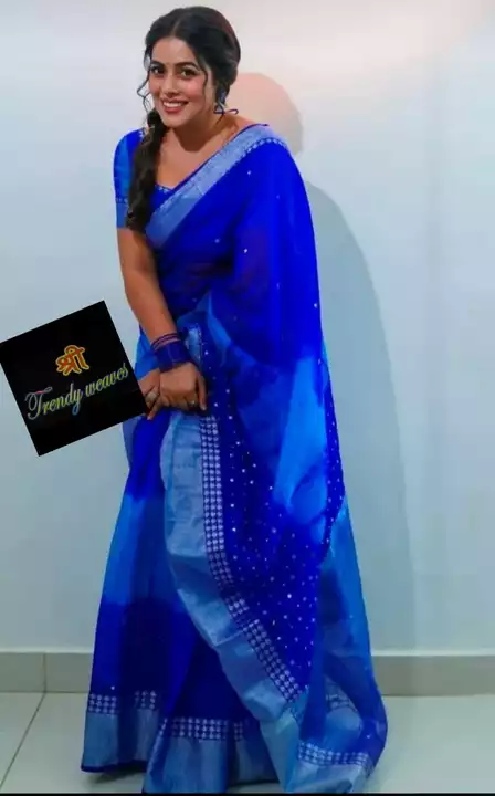 🌷 Beautiful Lenin chanderi sarees.. with royal uploaded by business on 9/3/2022