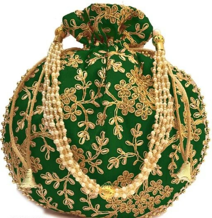 Designer Embroidered Silk Potli Bag uploaded by Fashionista on 9/3/2022