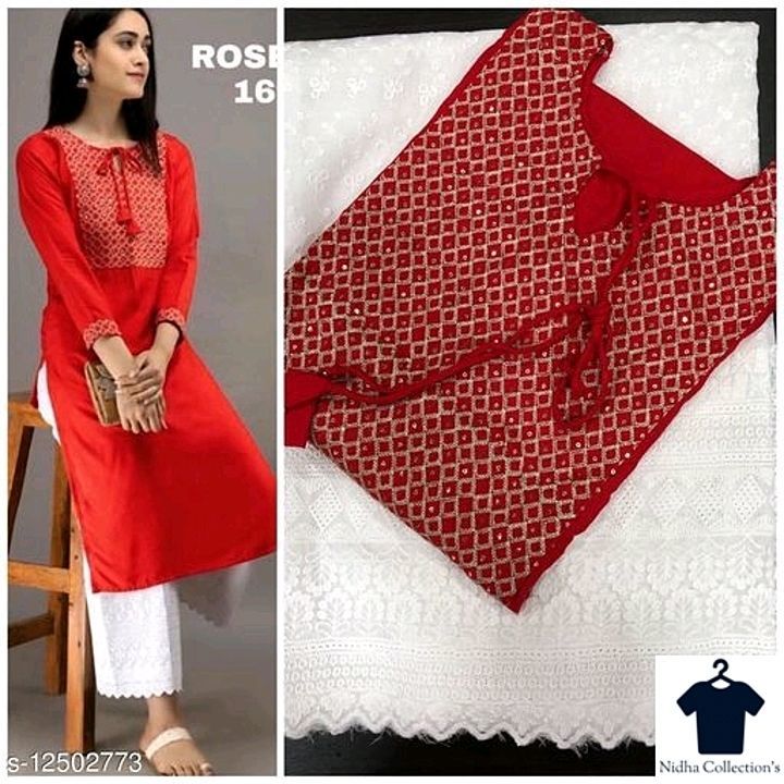 Aagyeyi Graceful Women Kurta Sets

Kurta Fabric: Rayon
Bottomwear Fabric: Cotton
Fabric: Cotton
Set  uploaded by business on 12/8/2020
