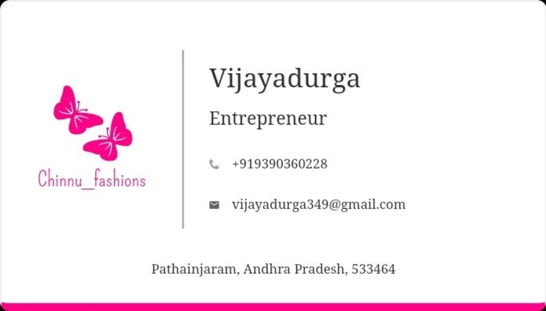 Visiting card store images of Chinnu_fashions