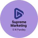 Business logo of Supreme Marketing based out of Nashik