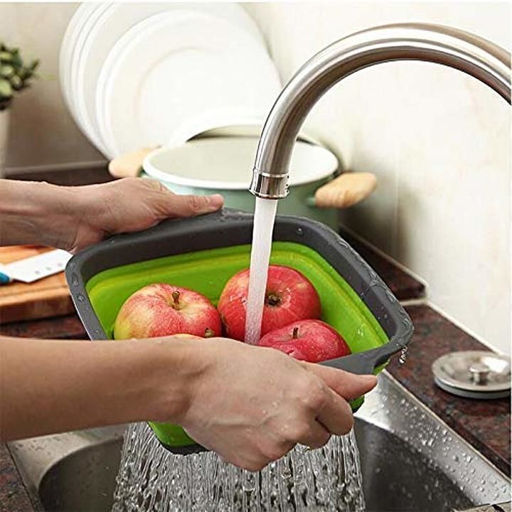 Brand World Silicone Plastic Folding Strainer, Kitchen Collapsible Colander, Fruits Vegetables  uploaded by Insignia Exhibition & Events  on 12/8/2020