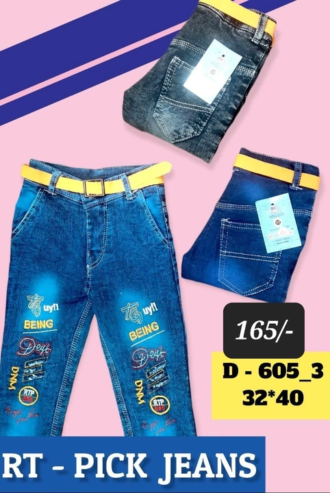 KIDS JEANS 32×40 uploaded by RISHABH TRADERS on 9/3/2022