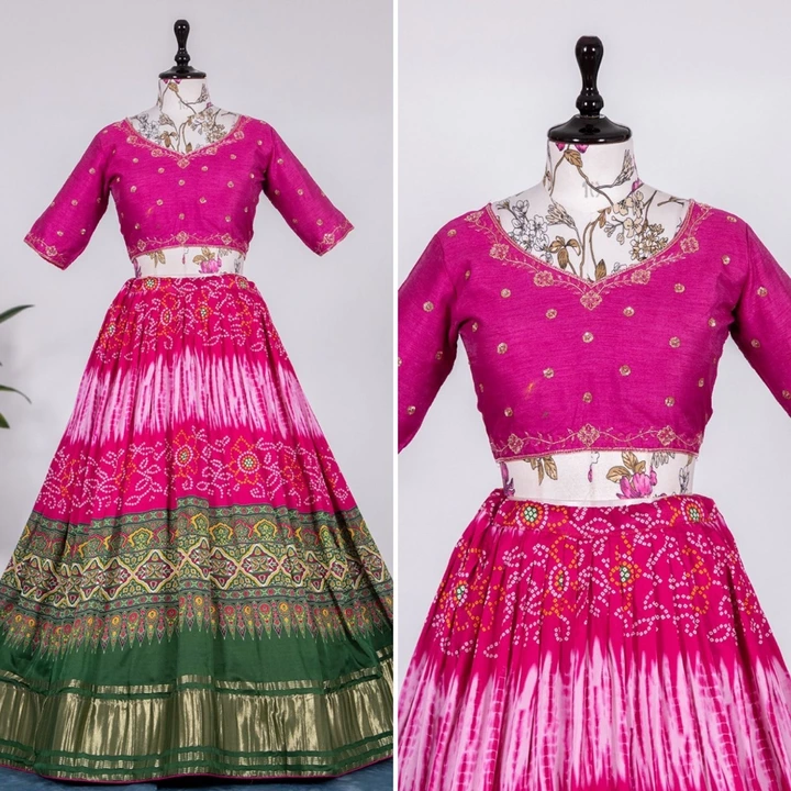 Pure Gajri silk lehenga choli collection 😍 uploaded by Bitus fashion on 9/4/2022