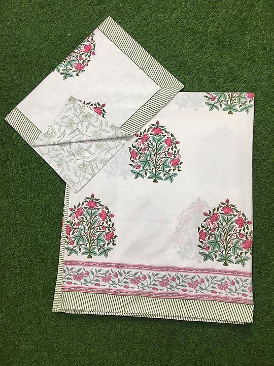 Post image Hand block print bedsheet with pillow
Size 90×108 full size
Sanganeri jaipuri print
Fast colors