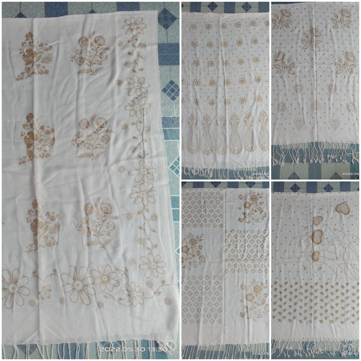 Rayon white gold uploaded by Adnan handloom on 9/4/2022