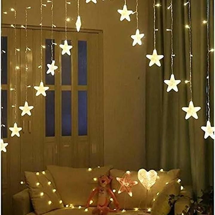 Brand World Star Curtain Lights 16 Stars 136 LED Curtain String Lights Fairy Lights Warm white  uploaded by Insignia Exhibition & Events  on 12/8/2020
