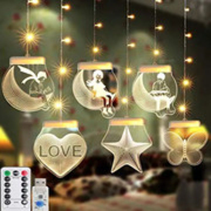 Brand World LED Indoor String Lights 3D Stars Moon Butterfly Romantic Fairy Lamp Girl Room Layout uploaded by Insignia Exhibition & Events  on 12/8/2020