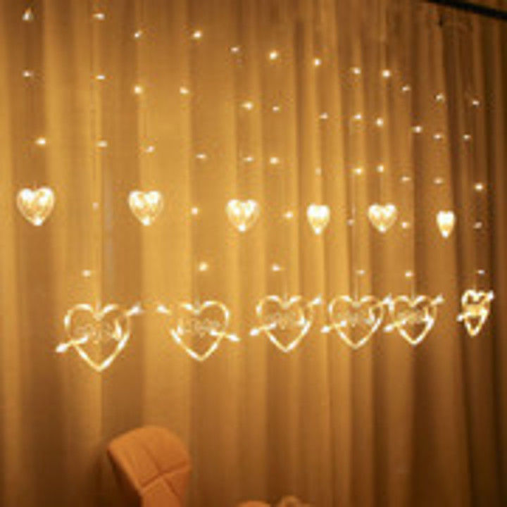 Brand World LED Love Heart String Lights, Curtain String Lights with 8 Flashing Modes for Home uploaded by Insignia Exhibition & Events  on 12/8/2020