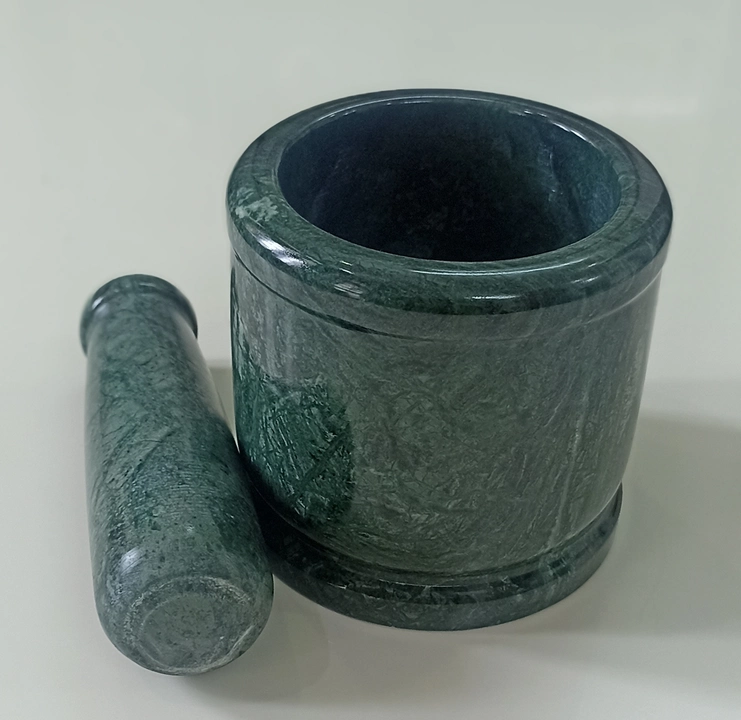 Green Marble Mortar & Pastle Set uploaded by Jaipur art exports on 9/4/2022