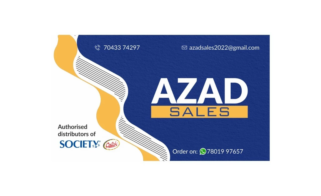 Visiting card store images of Azad sales