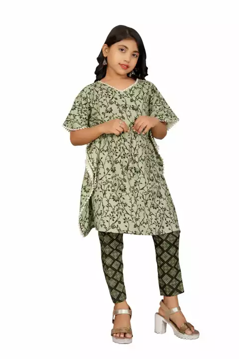 Kaftan And Trousers Set For 4 To 13 Year Old Kids Girls uploaded by Dutt Creation on 9/4/2022